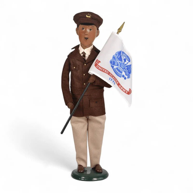 Byers’ Choice African American Army Man Caroler – Military Collection