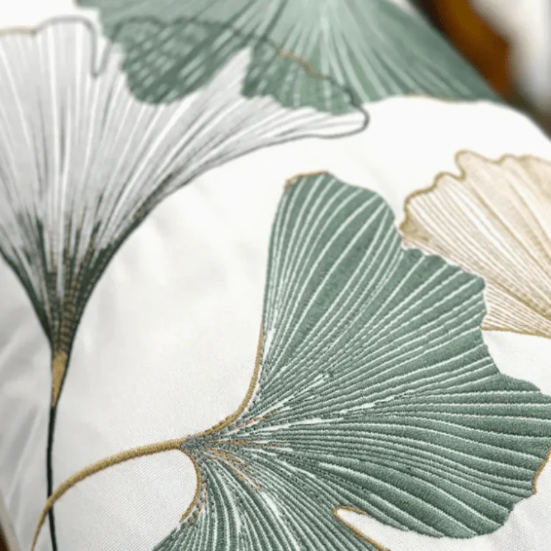 Ginko Leaves Lumbar Outdoor Pillow - Image 2