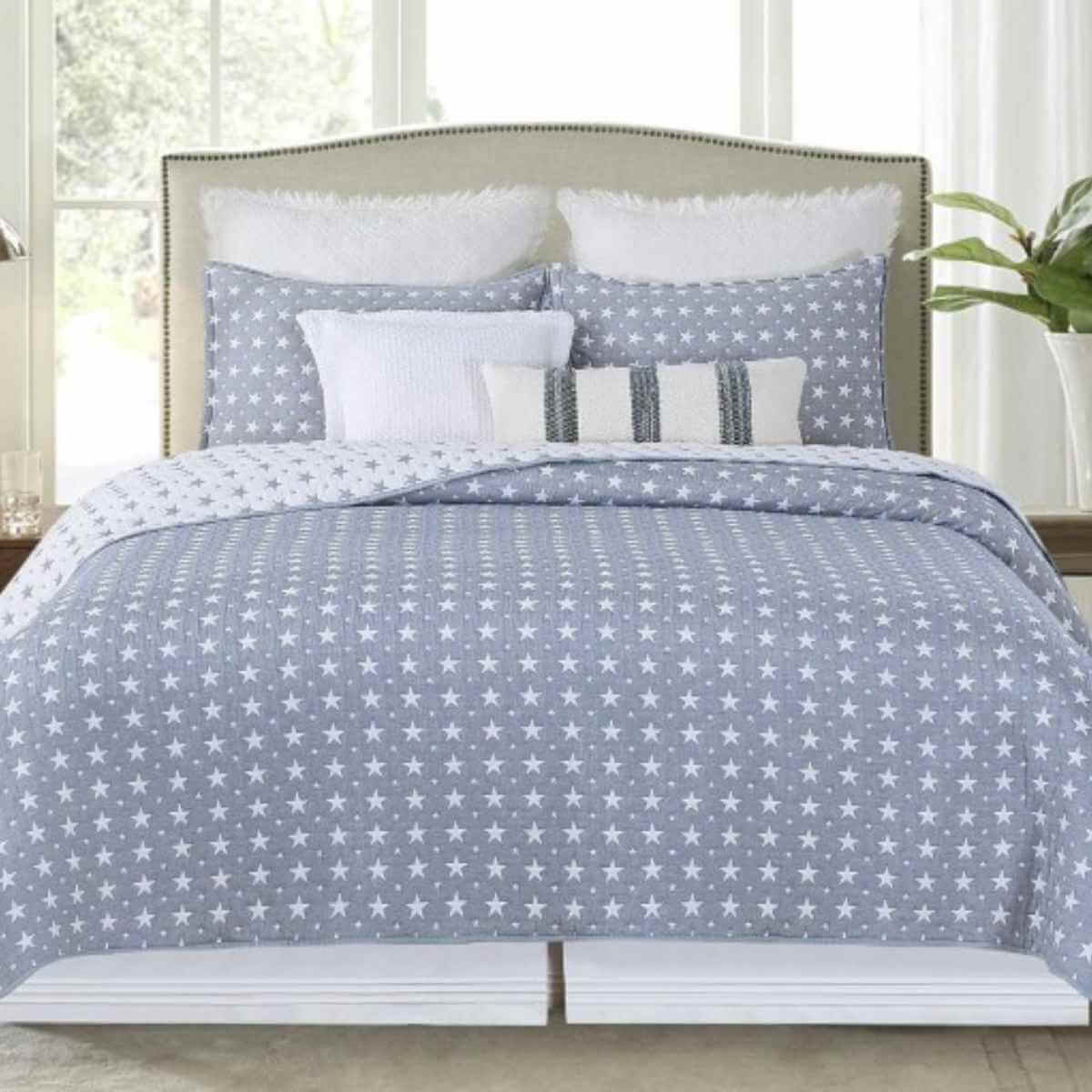 Chambray Star Coverlet Set King - Image 2