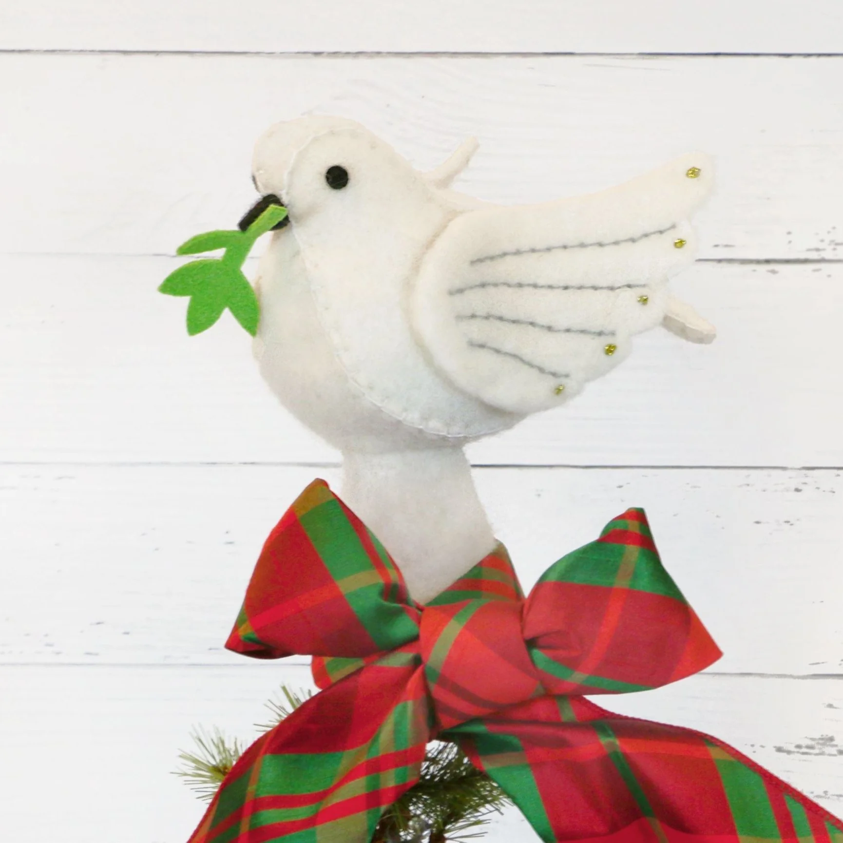 Dove of Peace Felt Tree Topper
