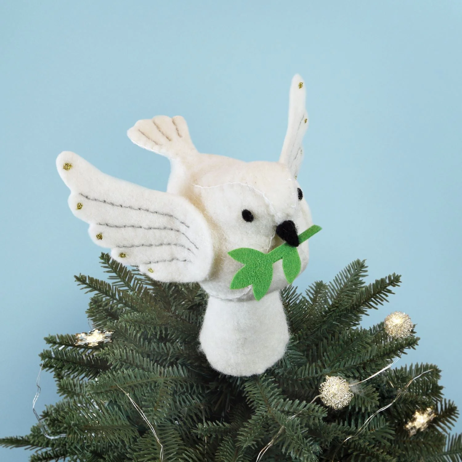 Dove of Peace Felt Tree Topper - Image 2