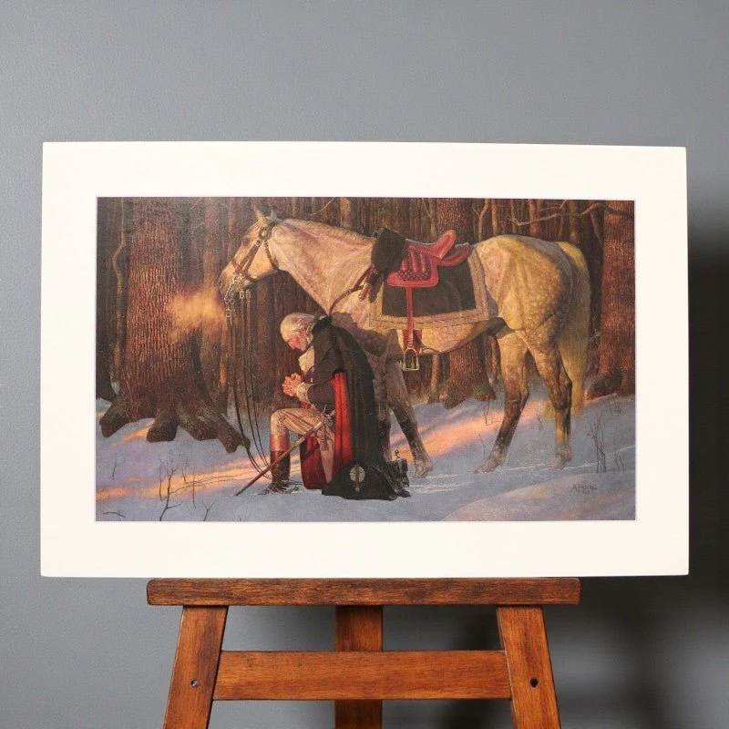 George Washington’s Prayer at Valley Forge – Foam Canvas Print - Image 2