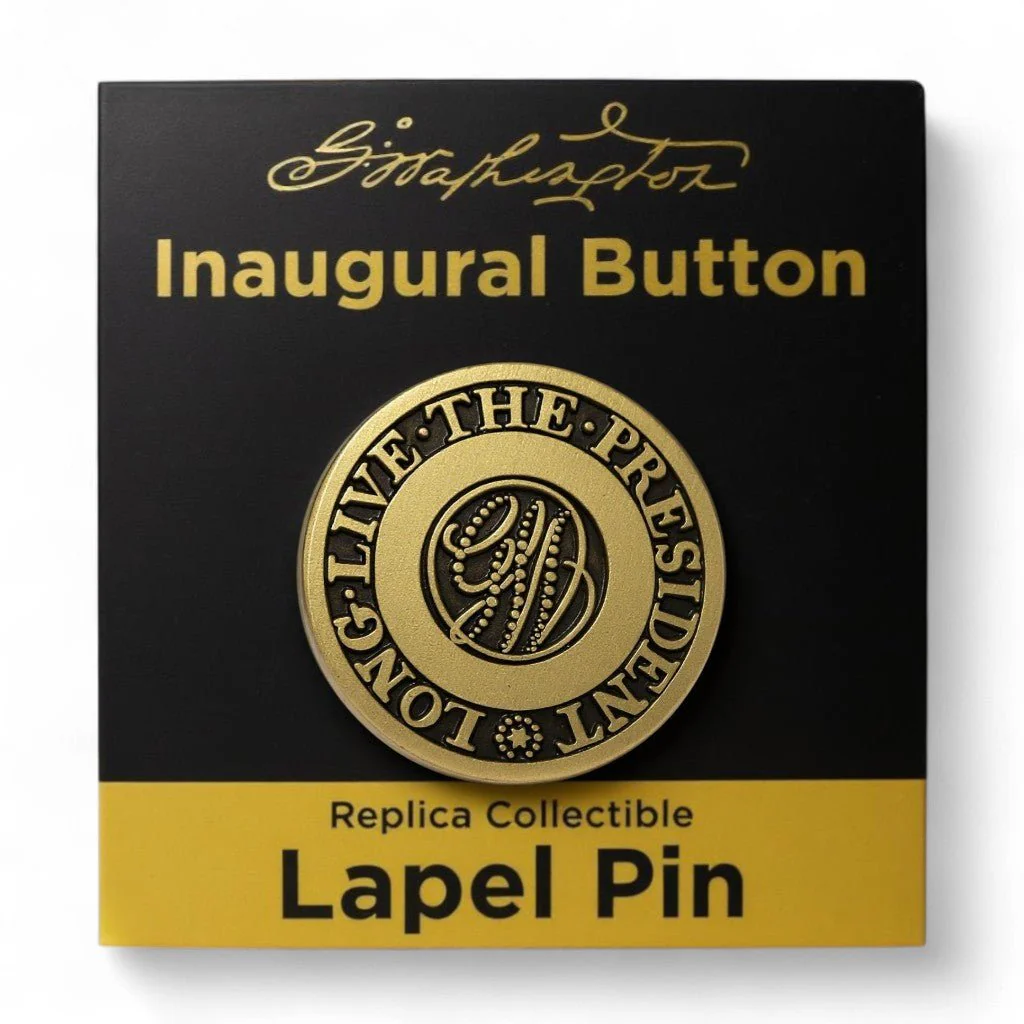 George Washington Inaugural Button- Long Live - Image 3