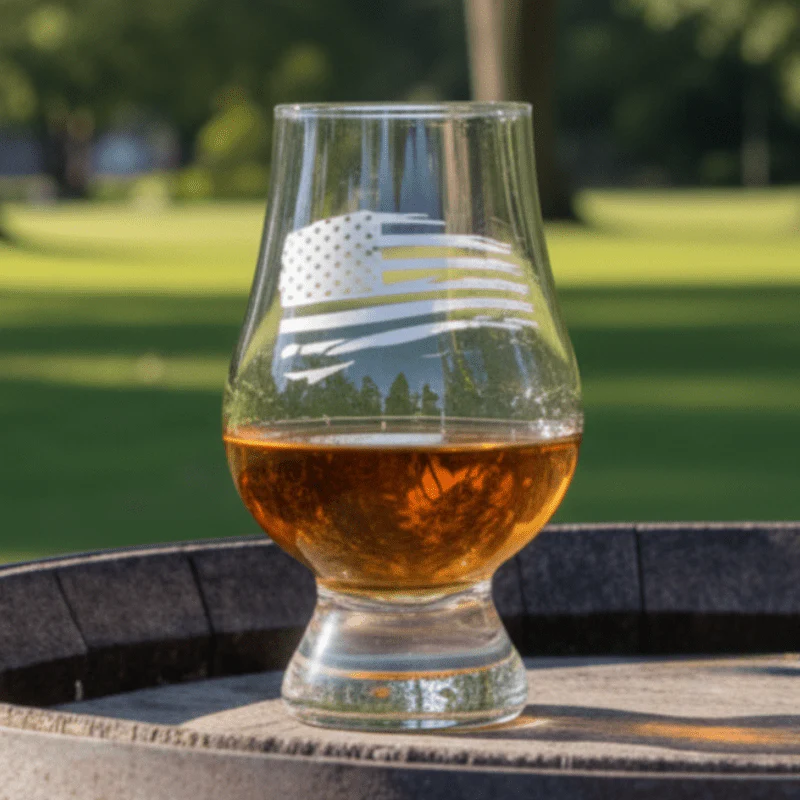 Waving Flag Whiskey Tasting Glass