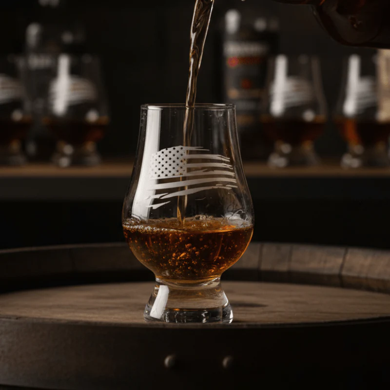 Waving Flag Whiskey Tasting Glass - Image 2