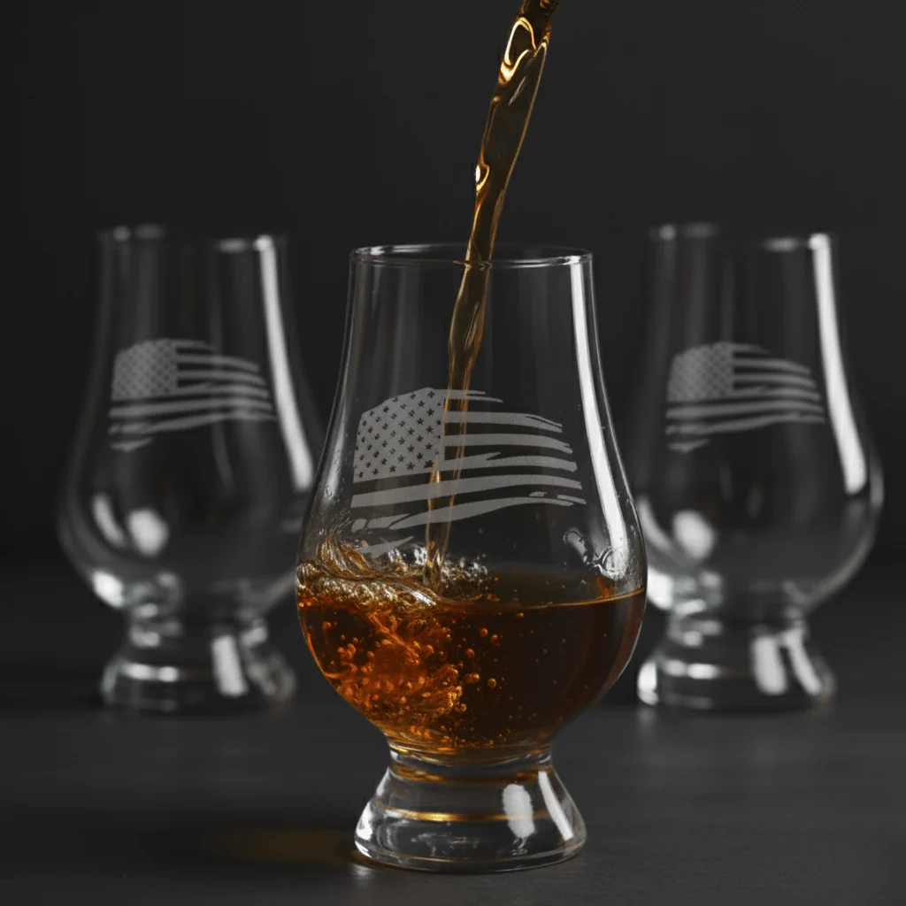 Waving Flag Whiskey Tasting Glass - Image 3