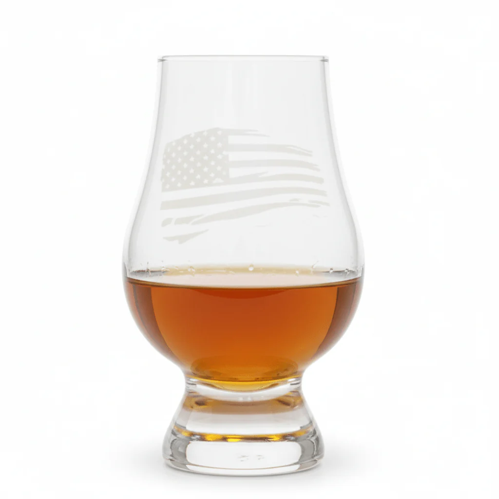 Waving Flag Whiskey Tasting Glass - Image 5