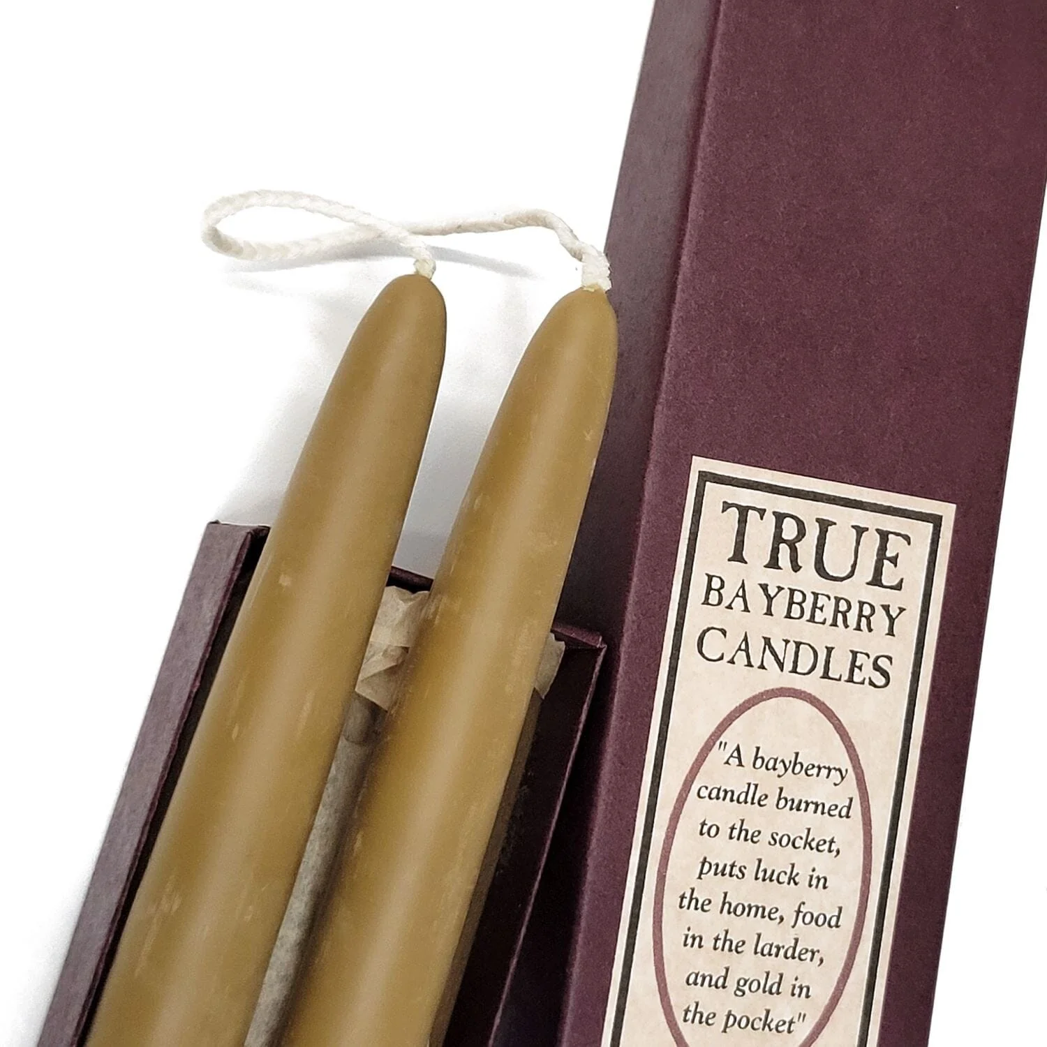 Hand Dipped 10" True Bayberry Candles - Image 2