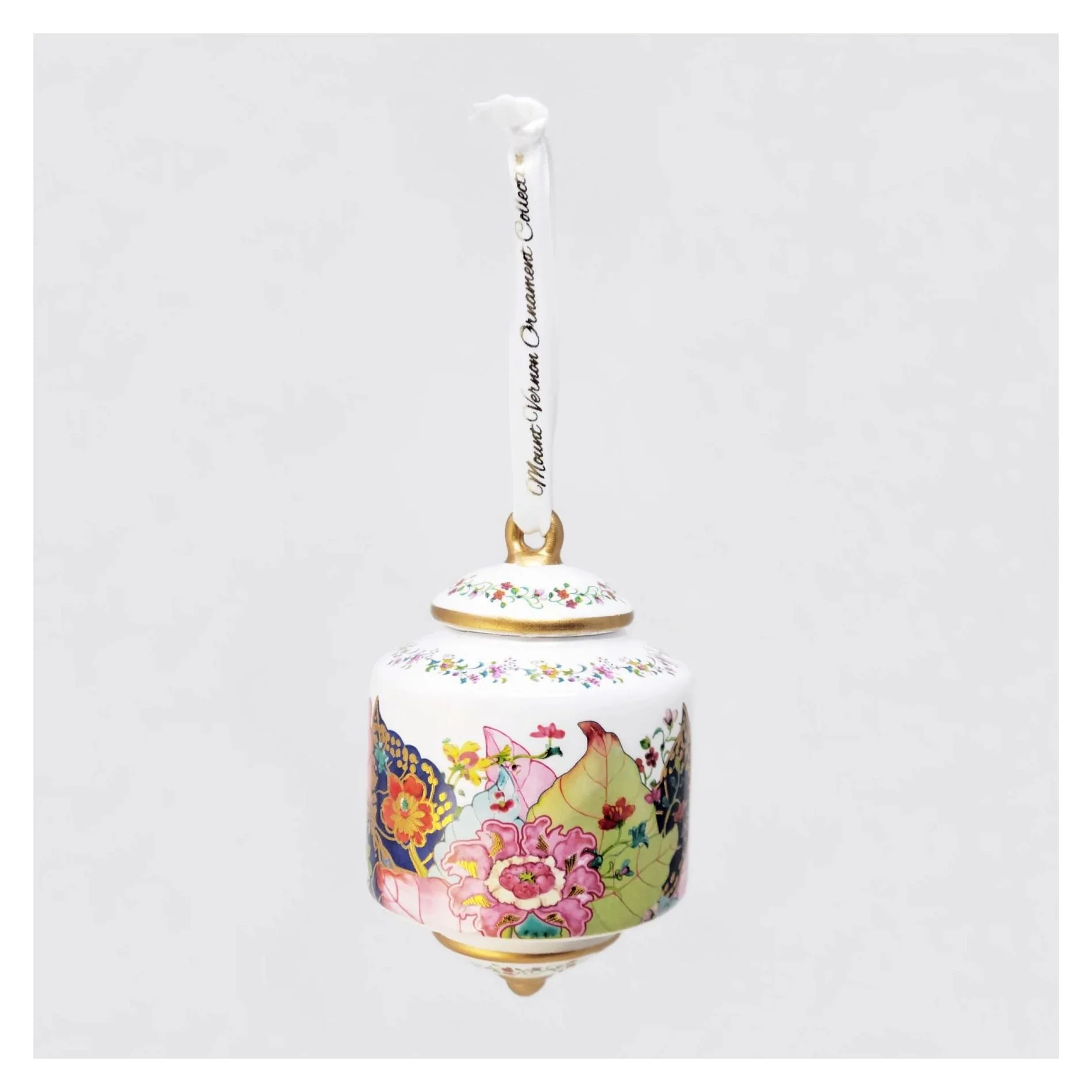 MV Ornament Collection - Porcelain Tobacco Leaf Cylinder - Image 3