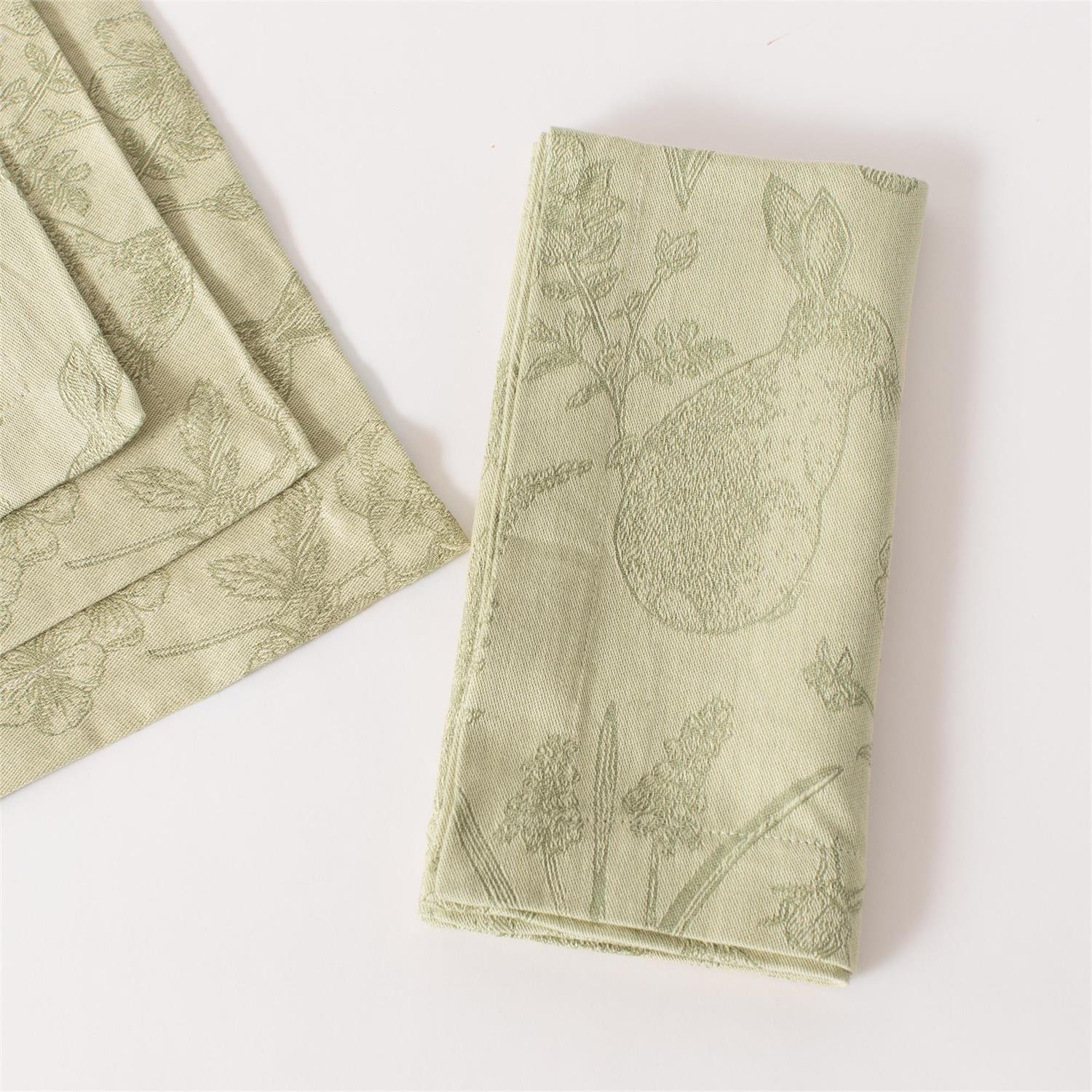 Rabbit & Fern Jacquard Cotton- Napkin - Image 2