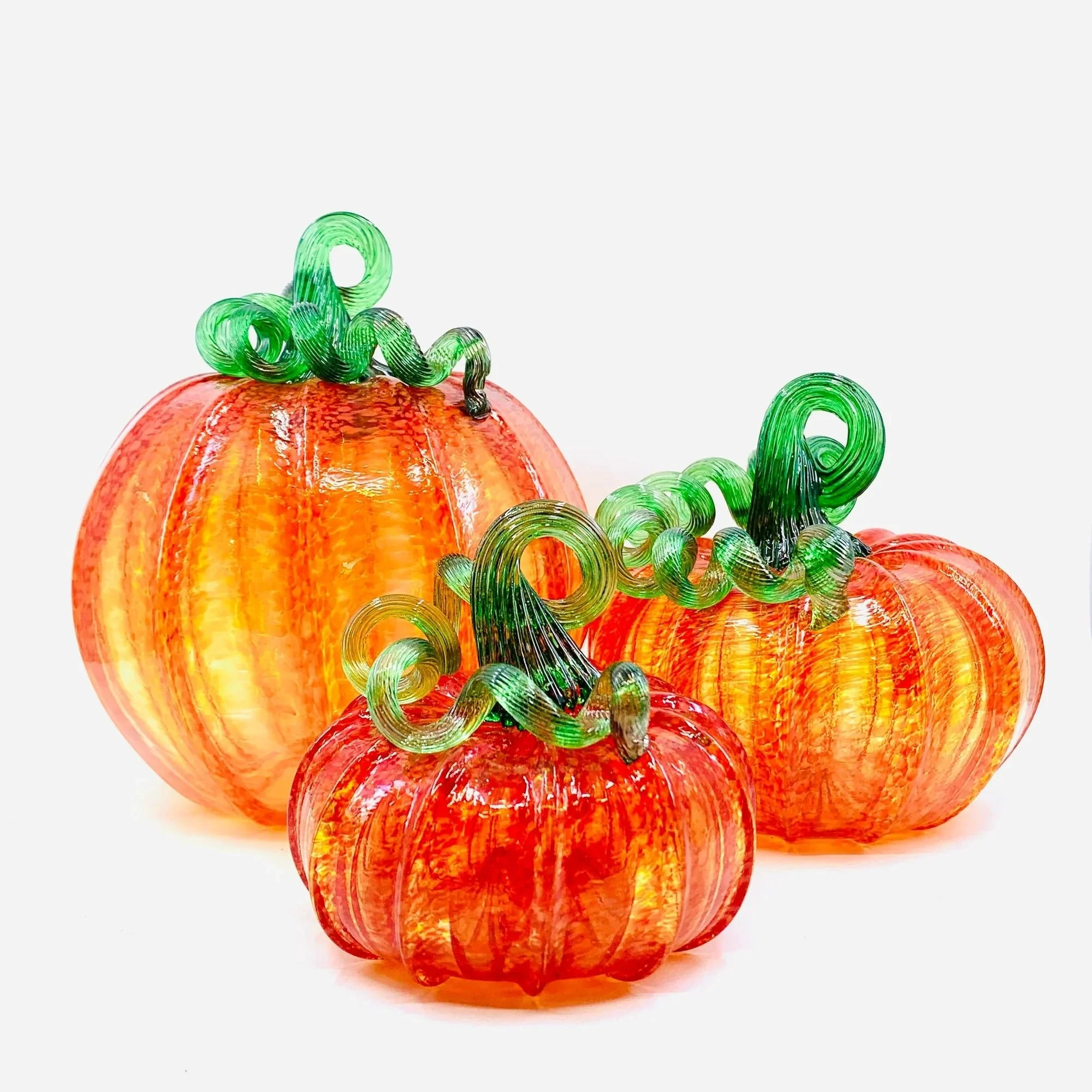Luke Adams Orange Glass Pumpkin - Assorted Sizes