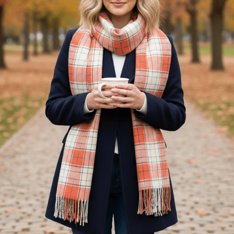 Mount Vernon Tartan Viscose Scarf- Mansion - Image 4