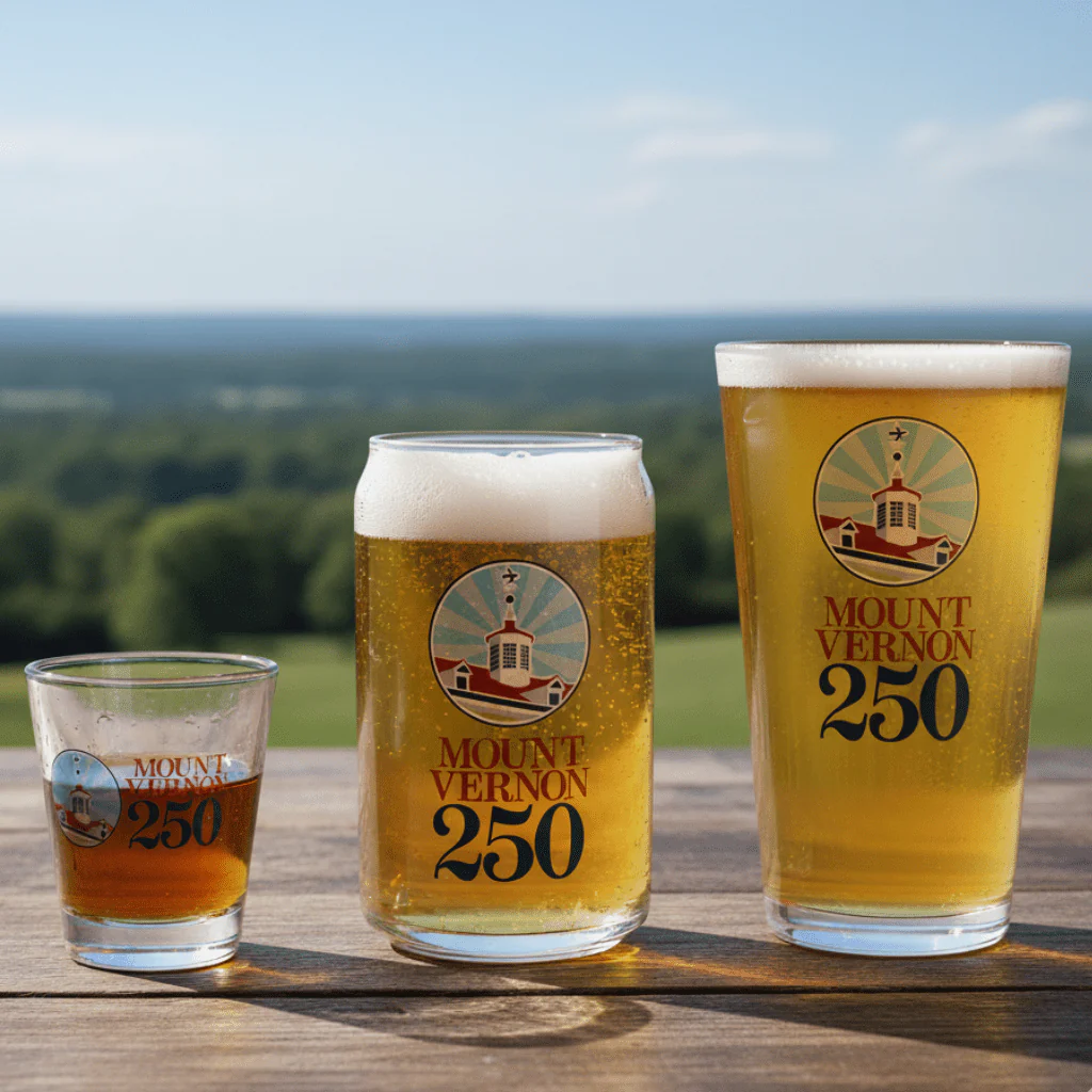 Mount Vernon 250th Can Glass - Image 3