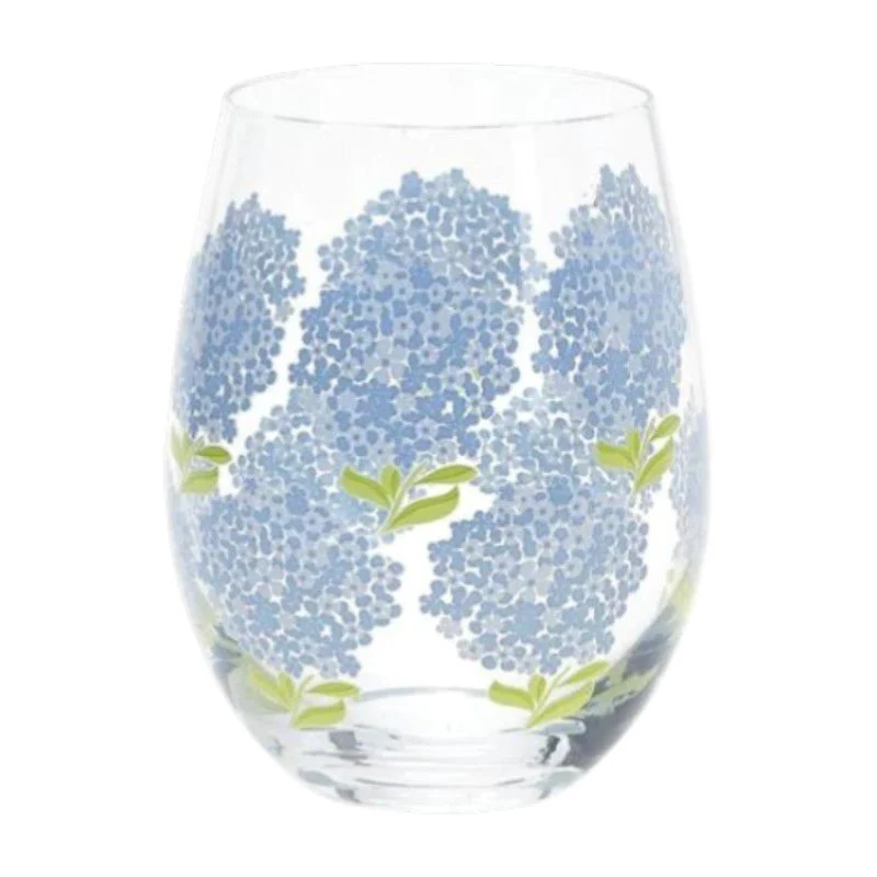 Hydrangea Stemless Wine Glass - Image 2