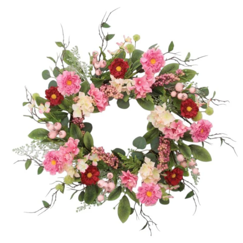 Wreath Mixed Floral 24in - Image 2